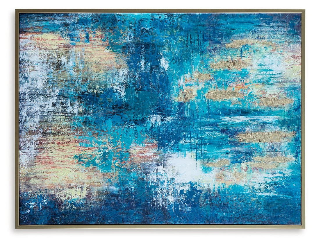 Scarlite - Teal / Gold Finish - Wall Art