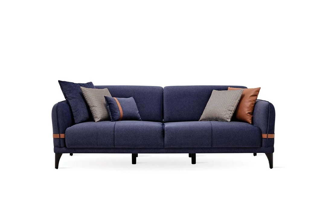 Linz 3-Seater Sofa Bed, Velvet (Blue)