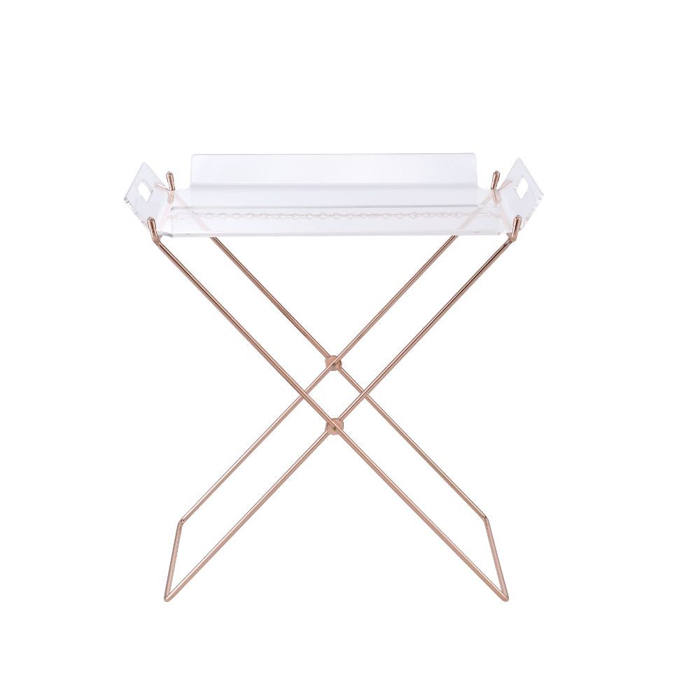 Cercie - Tray Table - Clear Acrylic & Copper