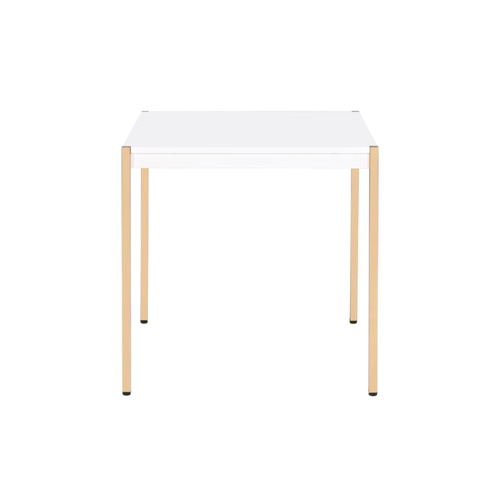 Otrac - End Table - White & Gold Finish