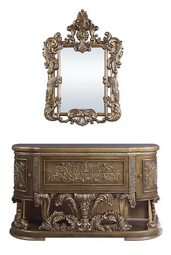 Constantine - Mirror - Brown & Gold Finish