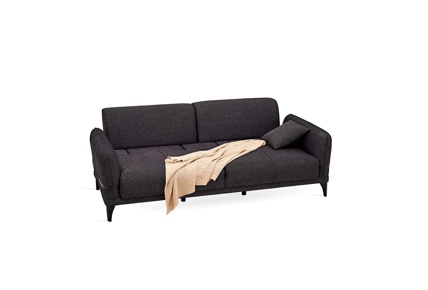 Linz 3-Seater Sofa Bed, Linen (Black)