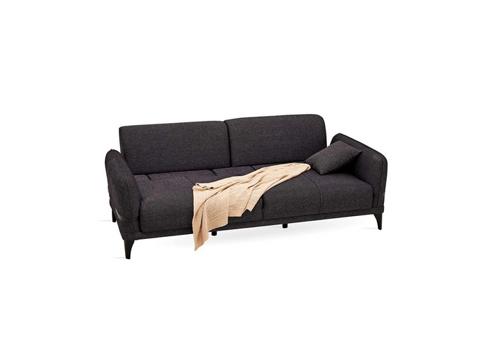 Linz 3-Seater Sofa Bed, Linen (Black)