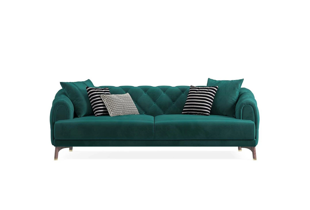 Petrol Velvet Navona 3-Seater Sofa Bed