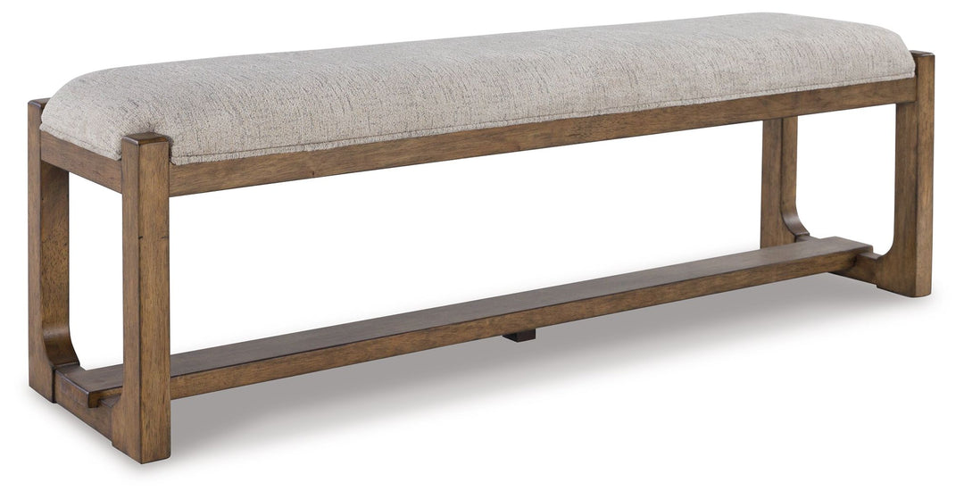 Cabalynn - Oatmeal / Light Brown - Large Uph Dining Room Bench