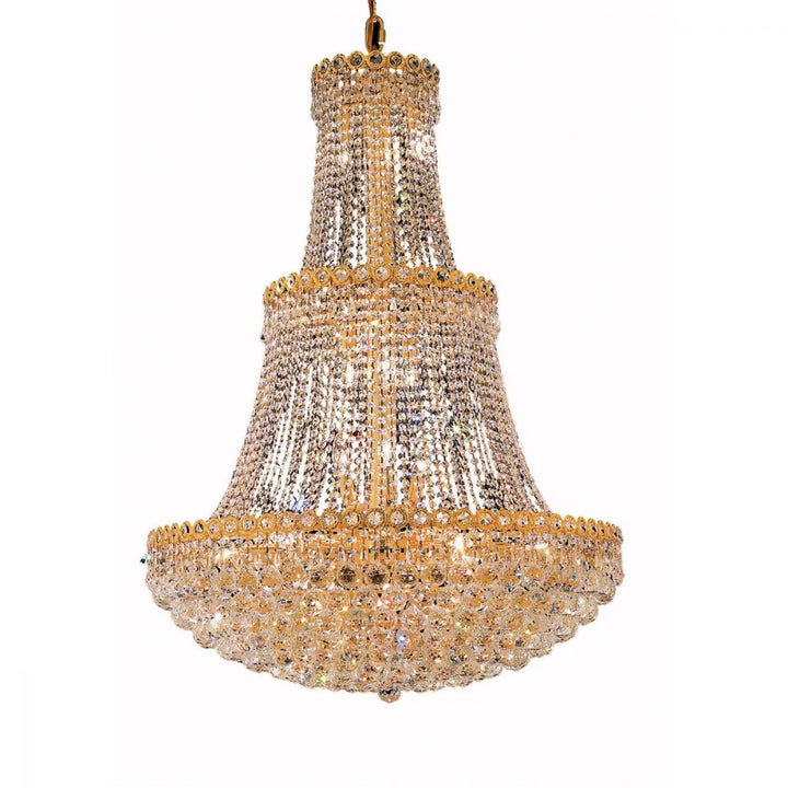 1036H30G LIGHT 24K GOLD Chandelier