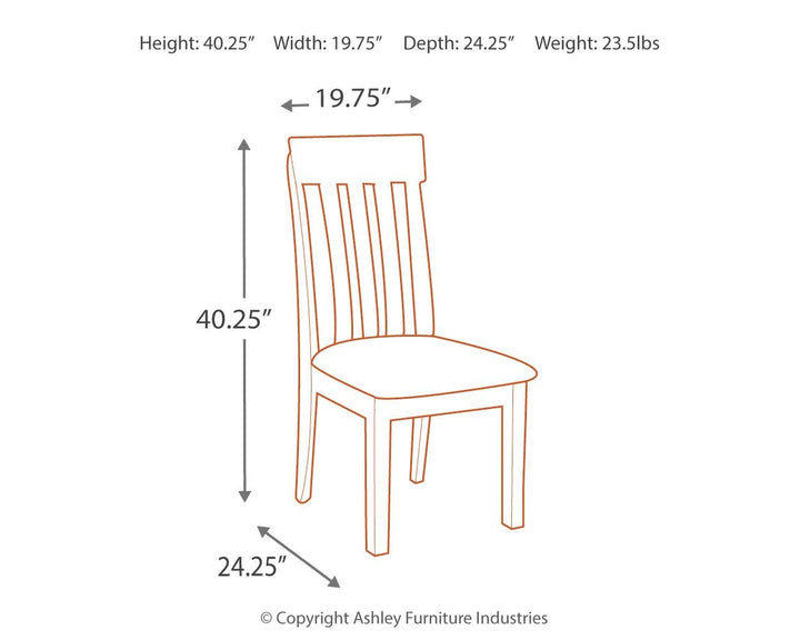 Haddigan - Dark Brown - Dining Uph Side Chair (Set of 2)