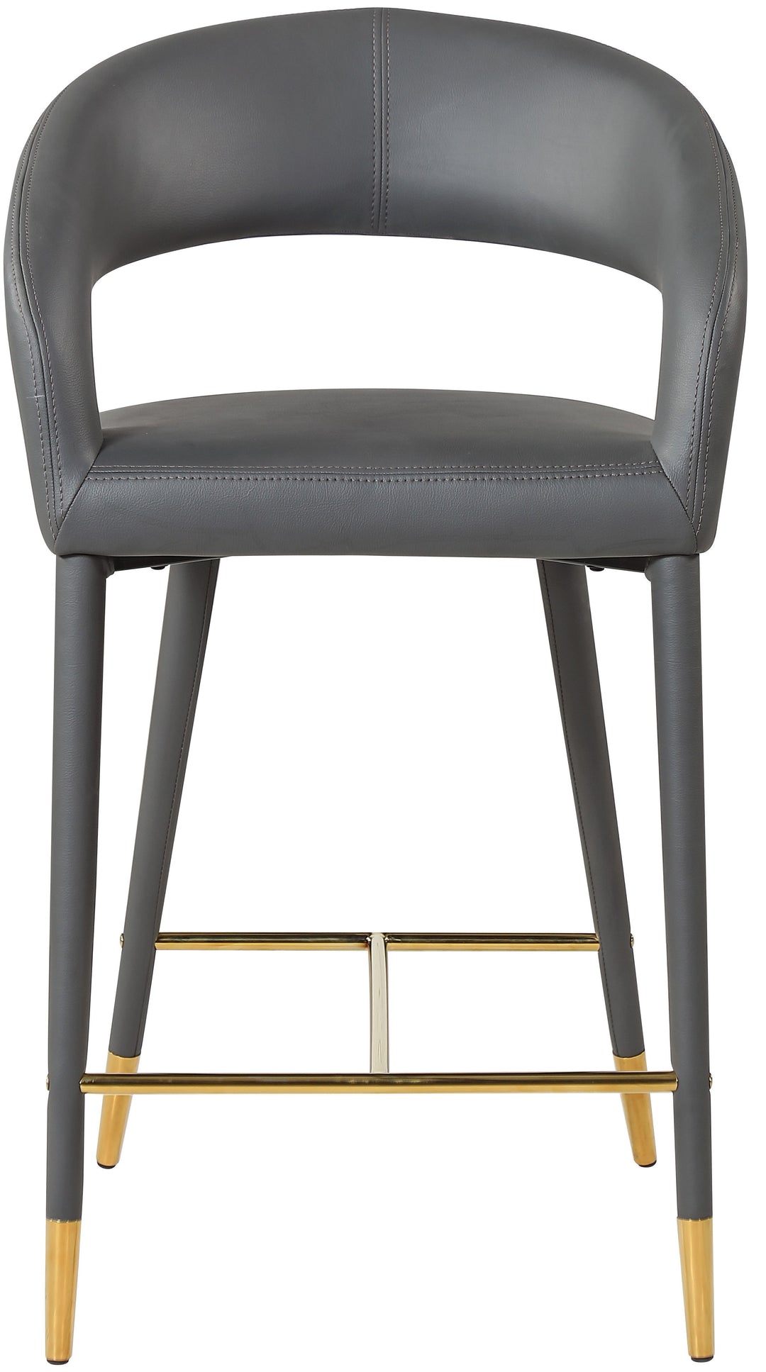 Destiny - Stool - Gray - Faux Leather