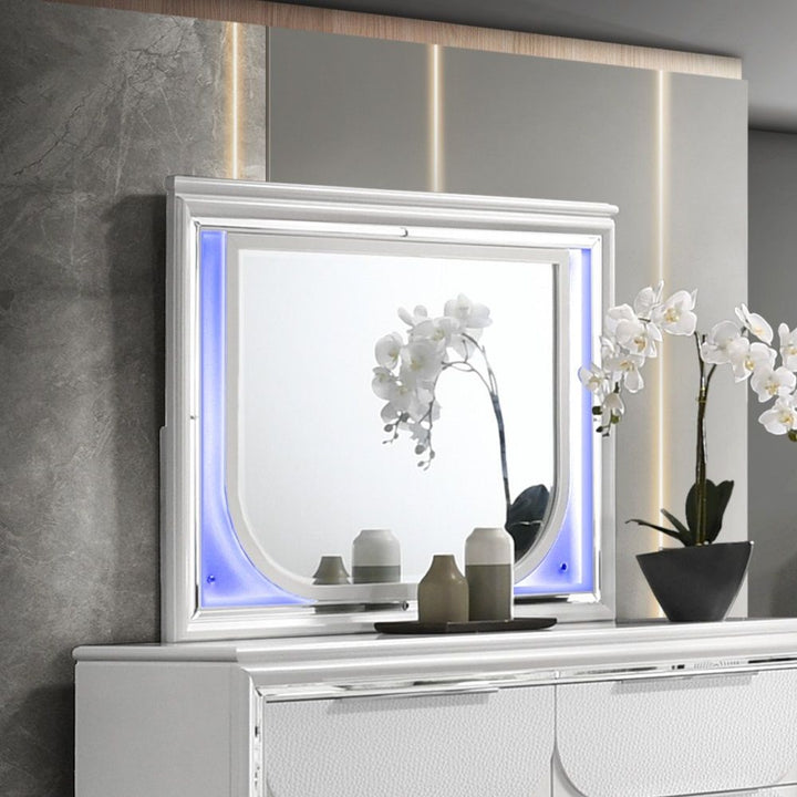 Tarian - Mirror With LED - Pearl White