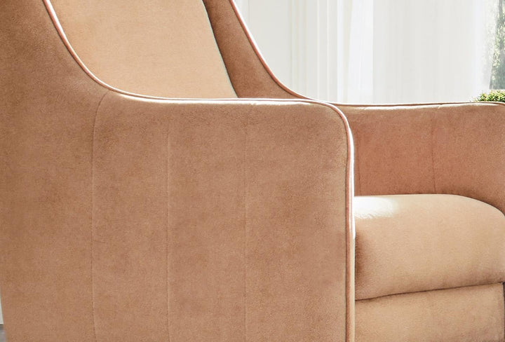 Light Brown Velvet Fabia Armchair