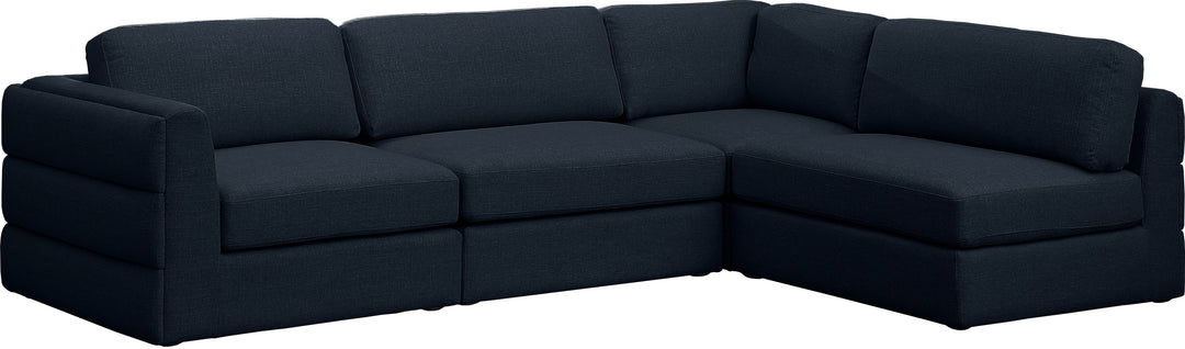 Beckham - Modular Sectional 4 Piece - Navy - Fabric