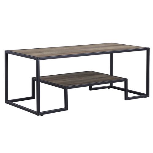 Idella - Accent Table - Rustic Oak & Black Finish