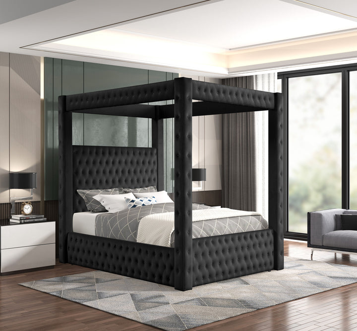 Annabelle - King Canopy Bed - Black