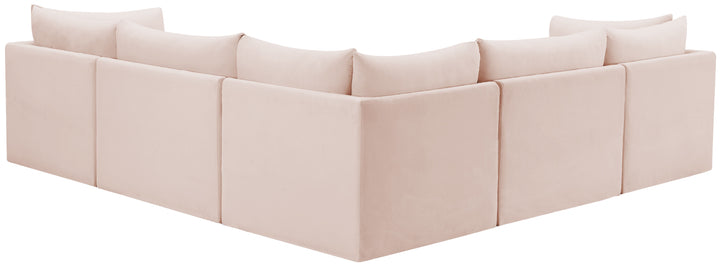 Jacob - Modular Sectional 5 Piece - Pink - Fabric