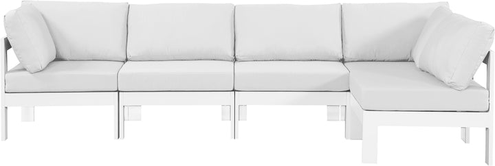 Nizuc - Outdoor Patio Modular Sectional - White - Fabric