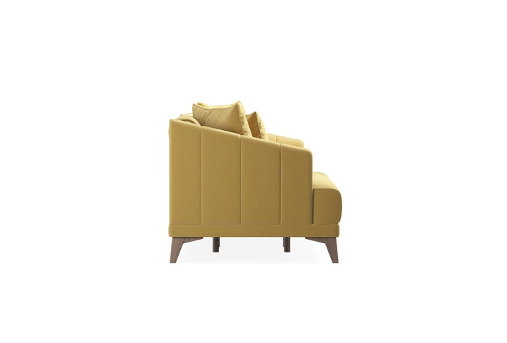 Mustard Colt Feather Sona 3-Seater Sofa Bed