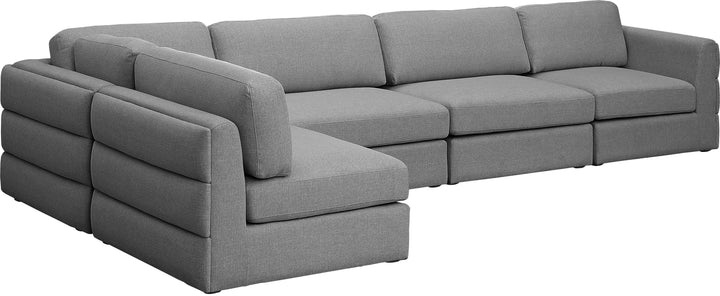 Beckham - Modular Sectional 5 Piece - Gray - Fabric