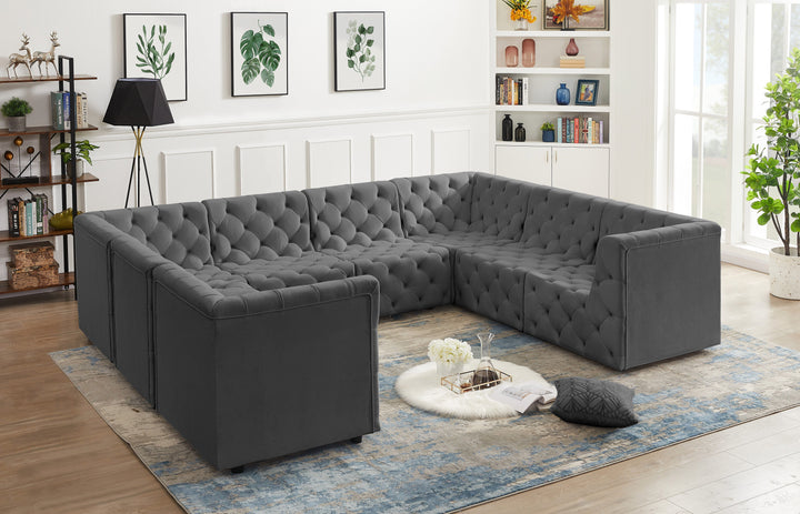 Tuft - Modular Sectional 8 Piece - Gray - Fabric