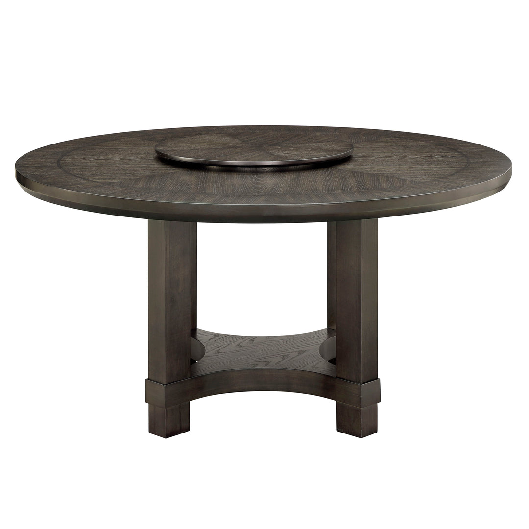 Jeffries - Round Table With Lazy Susan - Espresso