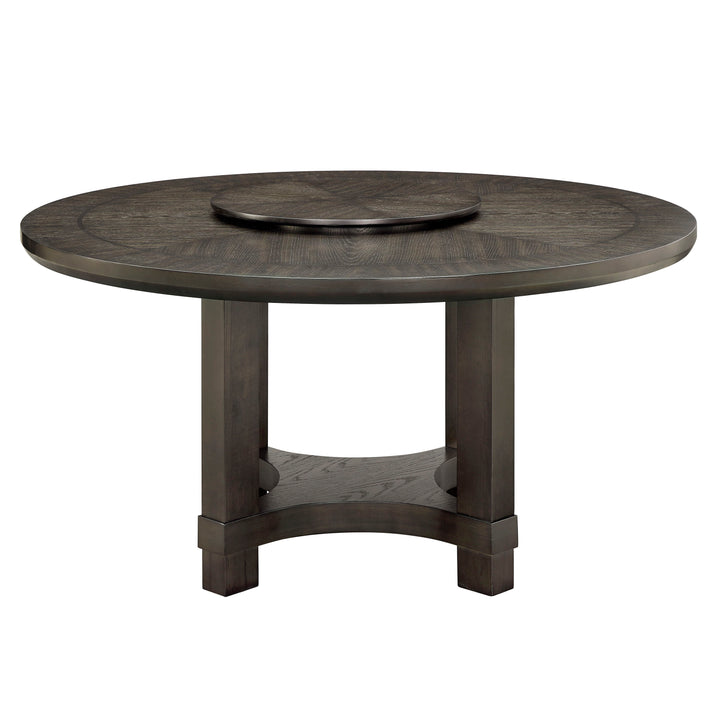 Jeffries - Round Table With Lazy Susan - Espresso