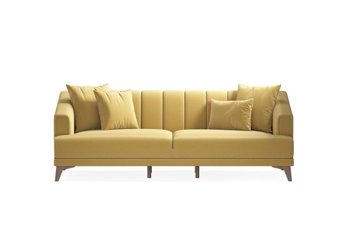 Mustard Colt Feather Sona 3-Seater Sofa Bed