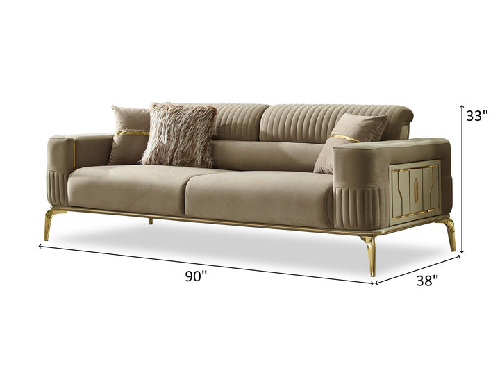 Armoni 90" Wide Square Arm Extendable Sofa