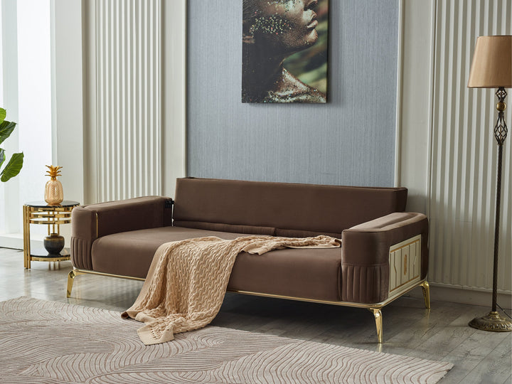 Armoni 90" Wide Square Arm Extendable Sofa