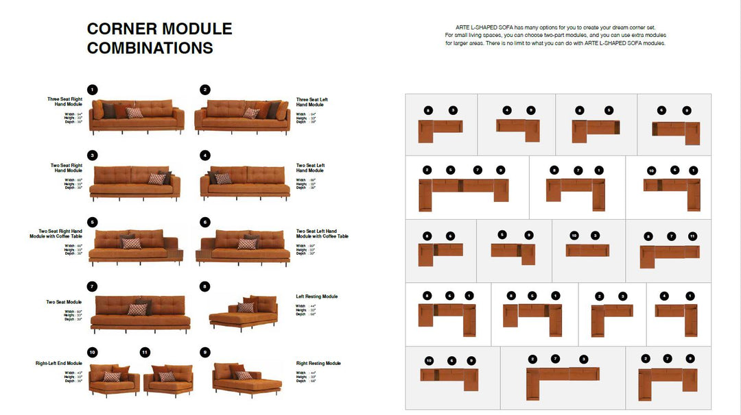 Arte 3-Seat Right Hand Module