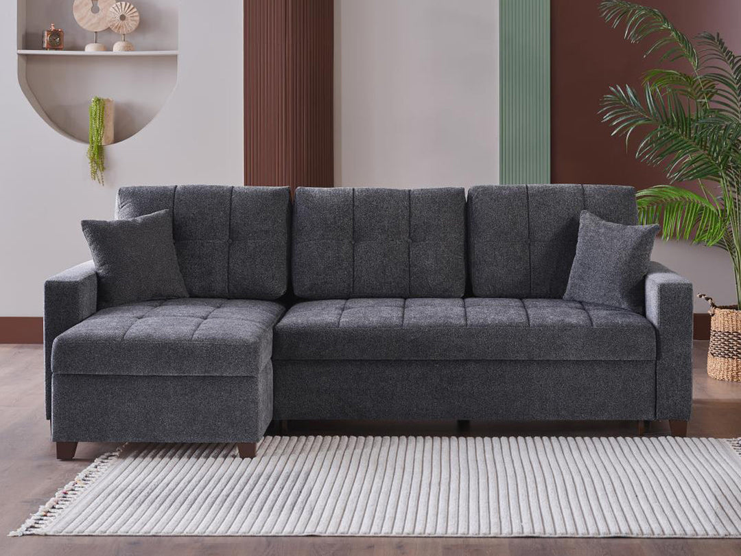 Mocca 101" Wide Convertible Sleeper Sectional