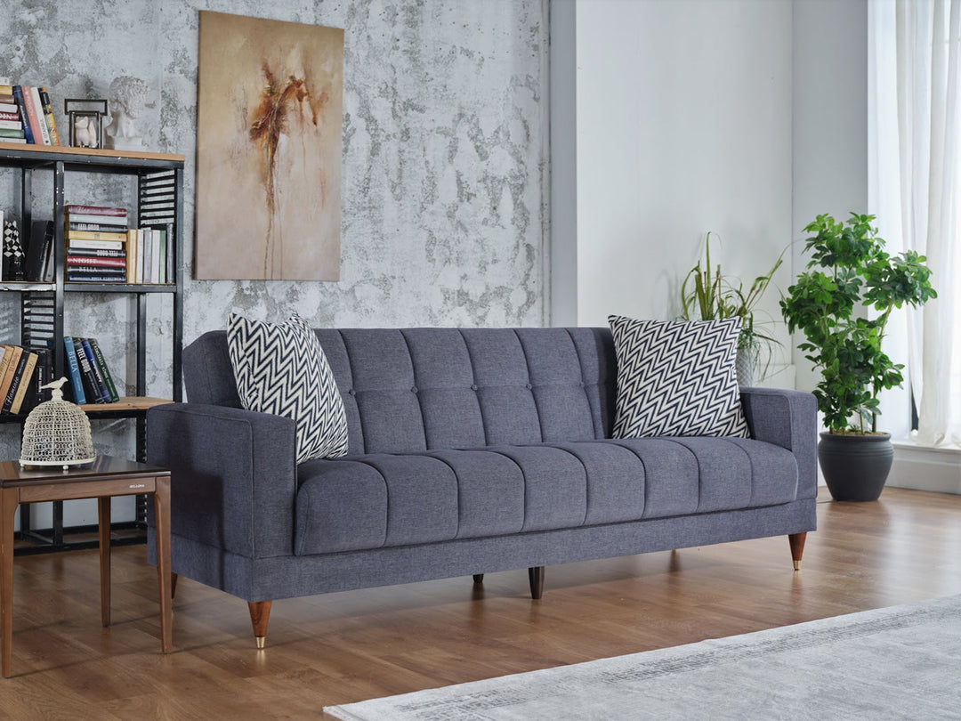 Camilla 87" Wide Square Arm Convertible Sofa