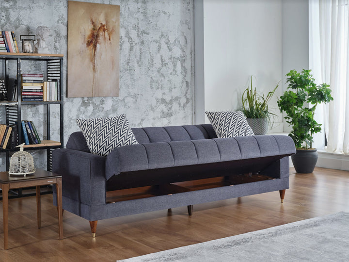 Camilla 87" Wide Square Arm Convertible Sofa