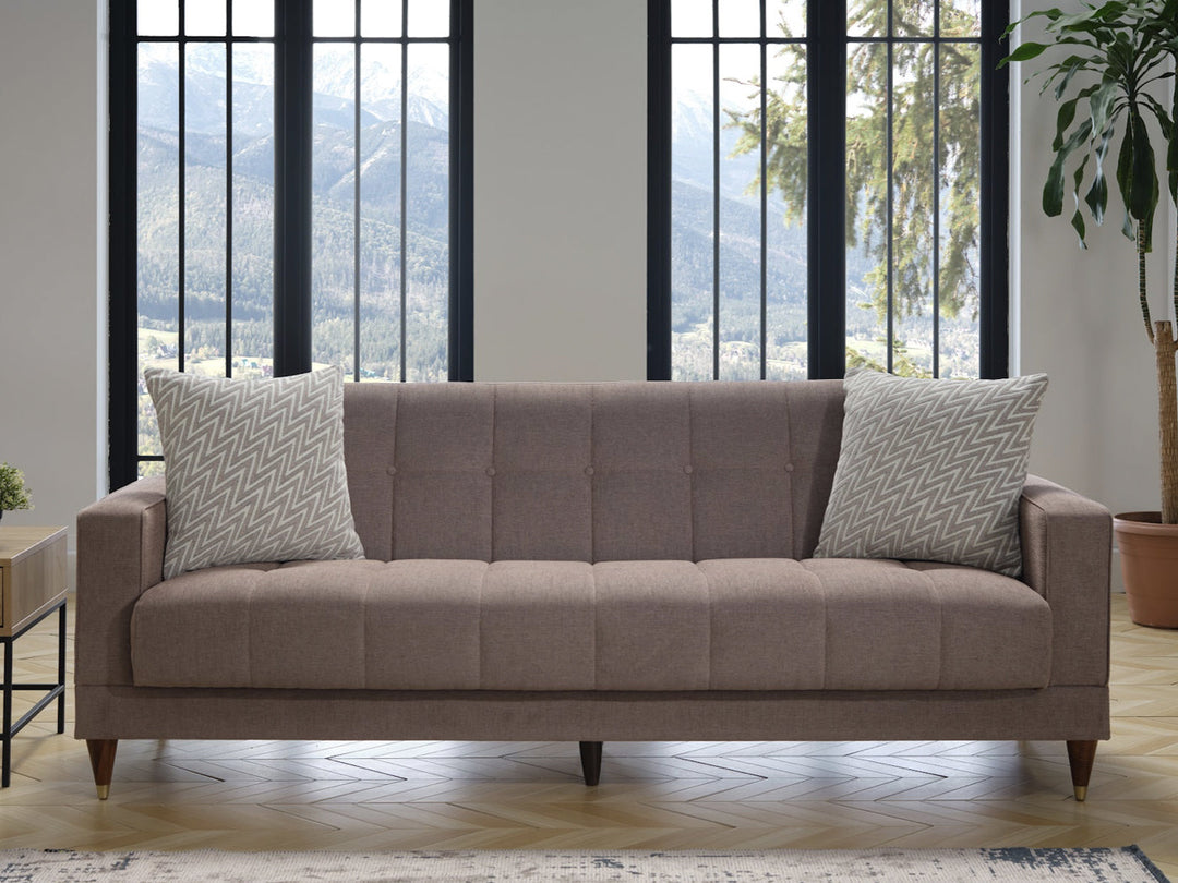 Camilla 87" Wide Square Arm Convertible Sofa