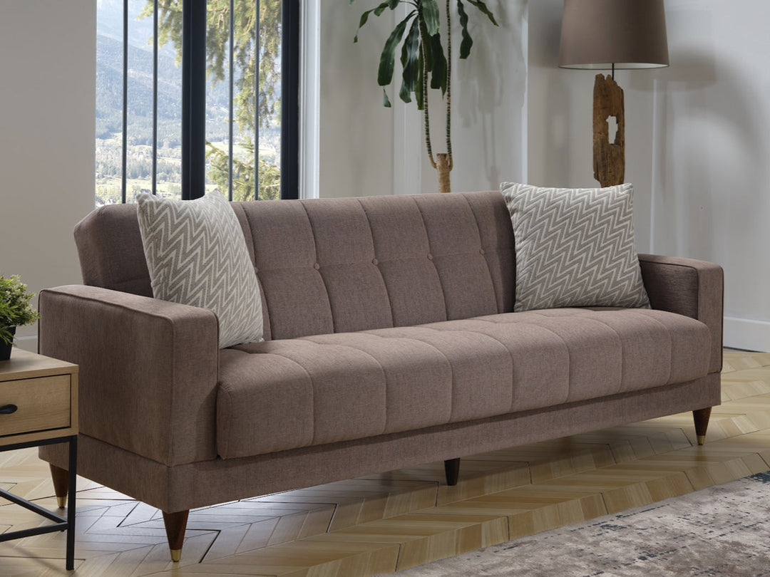 Camilla 87" Wide Square Arm Convertible Sofa