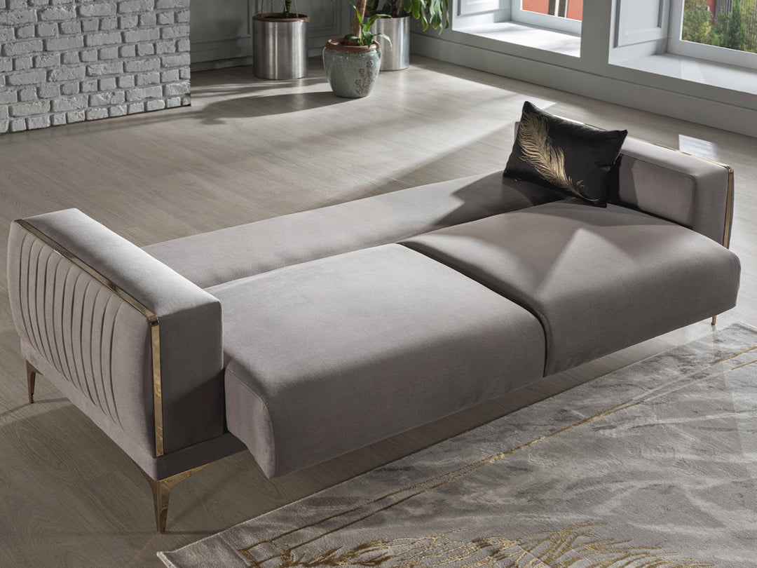 Carlino 90.5" Wide Square Arm Convertible Sofa