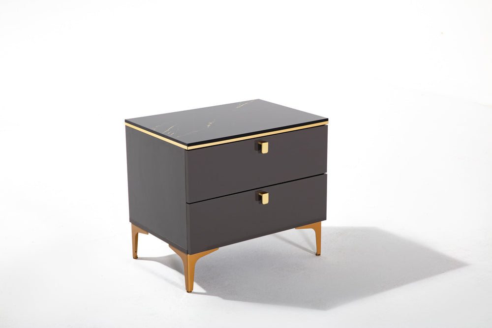 Carlino Prada Grey Nightstand Night Stand