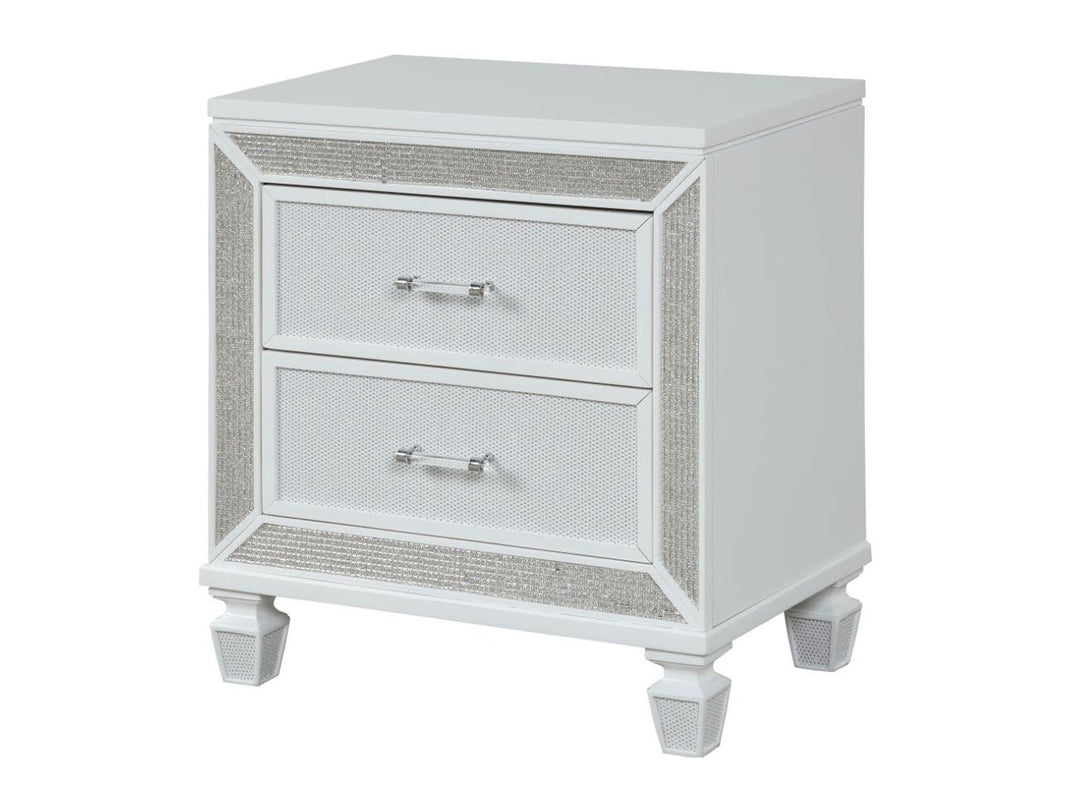 Crystal 29" Tall 2 Drawer Nightstand