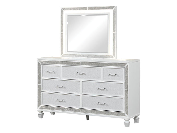 Crystal 63.5" Wide 7 Drawer Dresser With Mirror