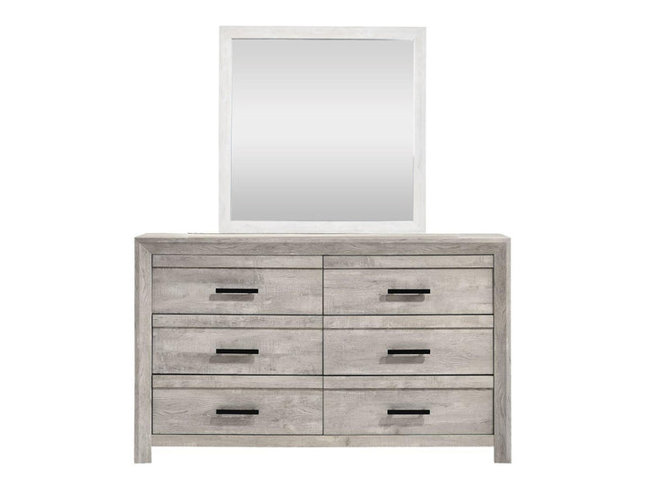 Denver 63" Wide 6 Drawer Dresser With Mirror