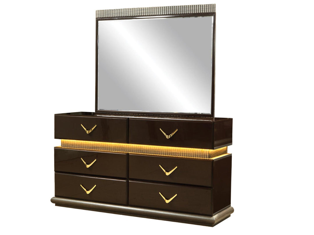 Dunhill 65.4" Wide 6 Drawer Dresser With Mirror