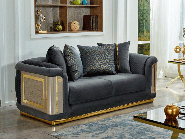 Elegance 78" Wide Square Arm Loveseat