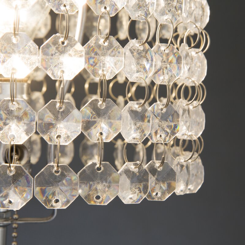 Chandelier Chrome 19" Table Lamp