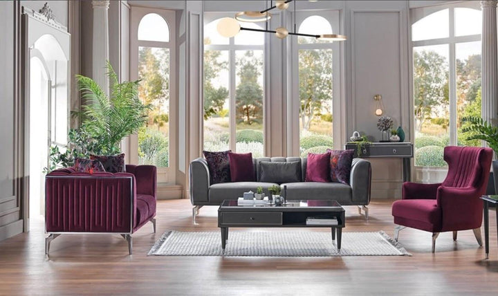 Gravita Loveseat (Deren Burgundy)