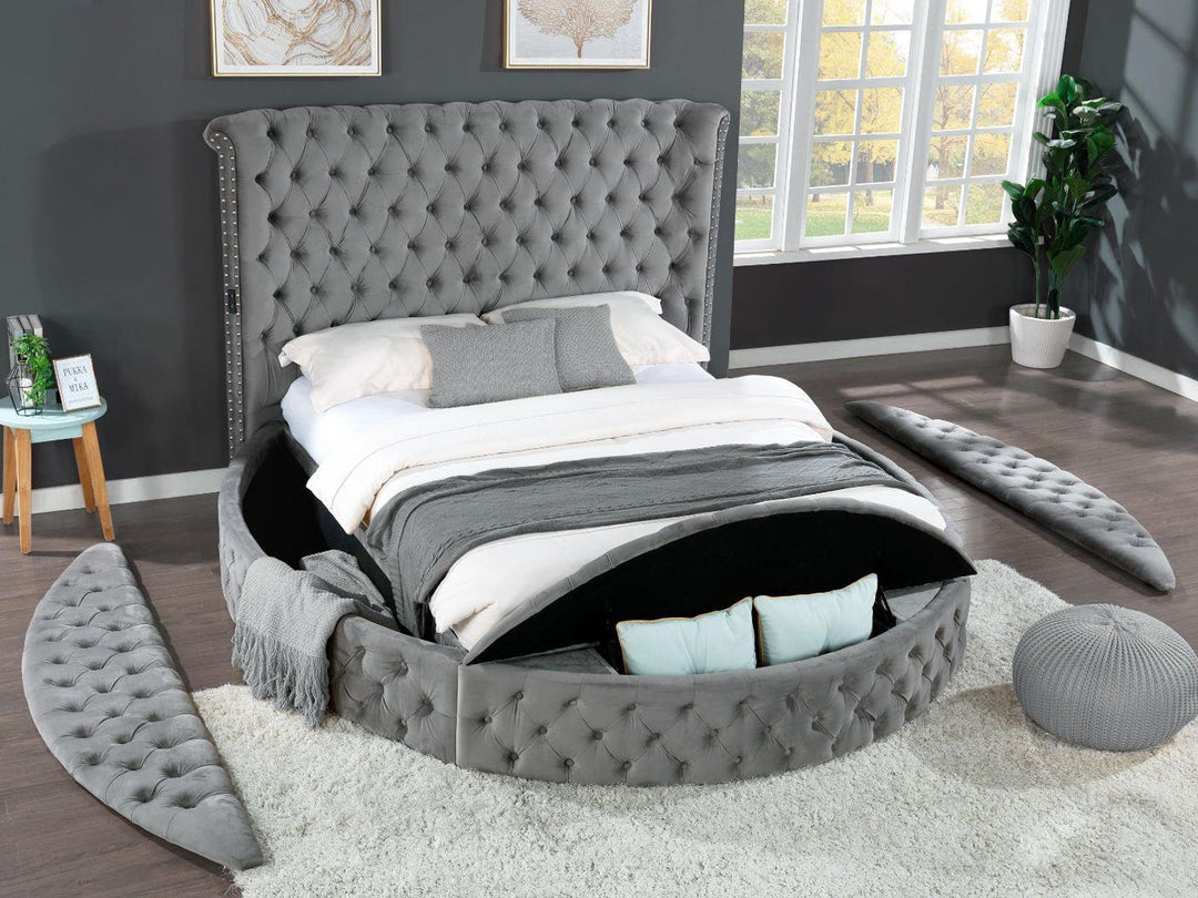 Hazel Tufted Storage Bed