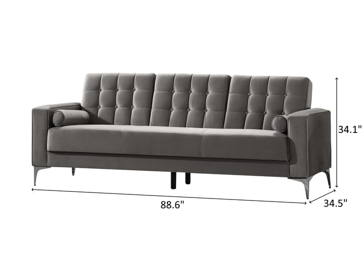 Hemera 88.6" Wide Tufted Convertible Sofa