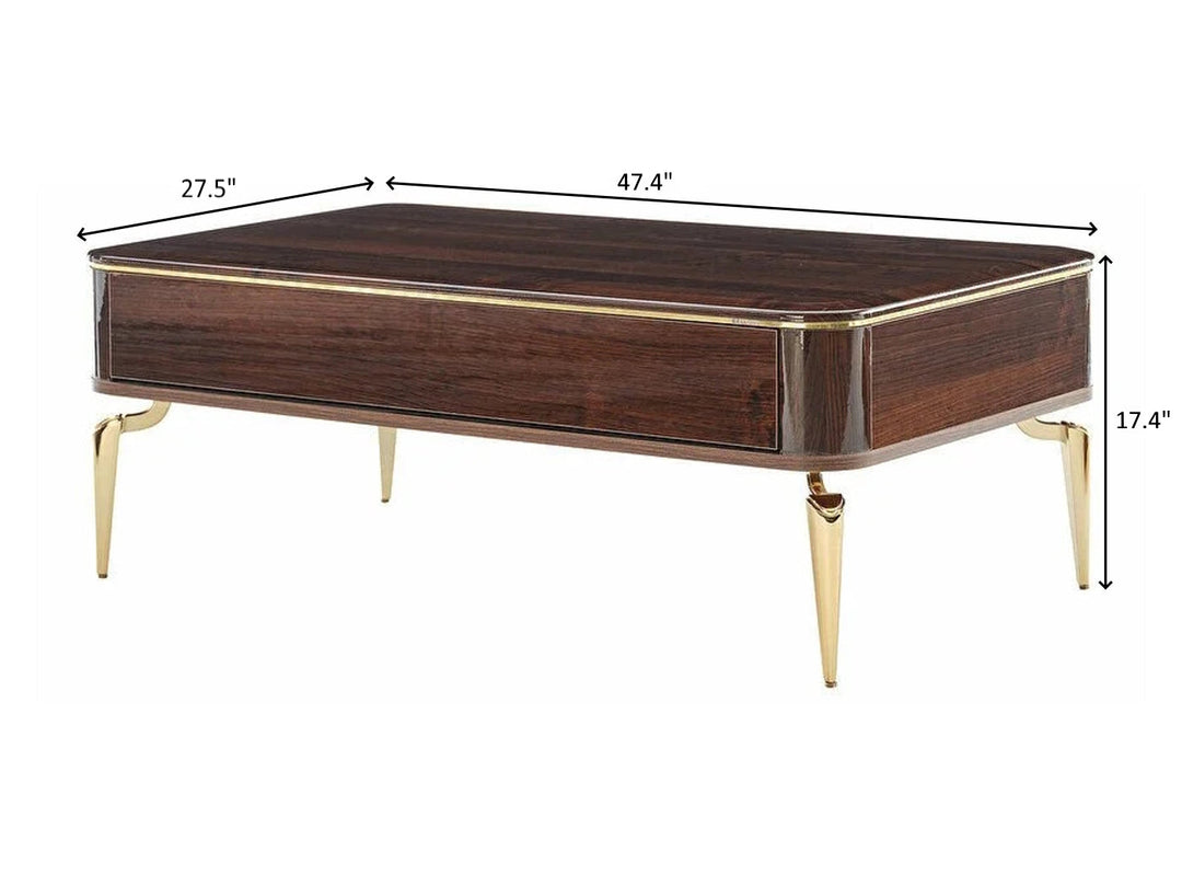 Plaza 47.4" Wide 1 Drawer Coffee Table