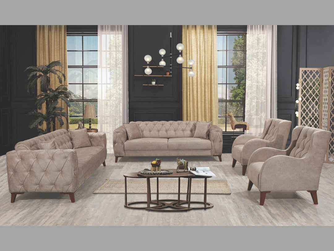 Joza 87" Wide Tufted Extendable Sofa