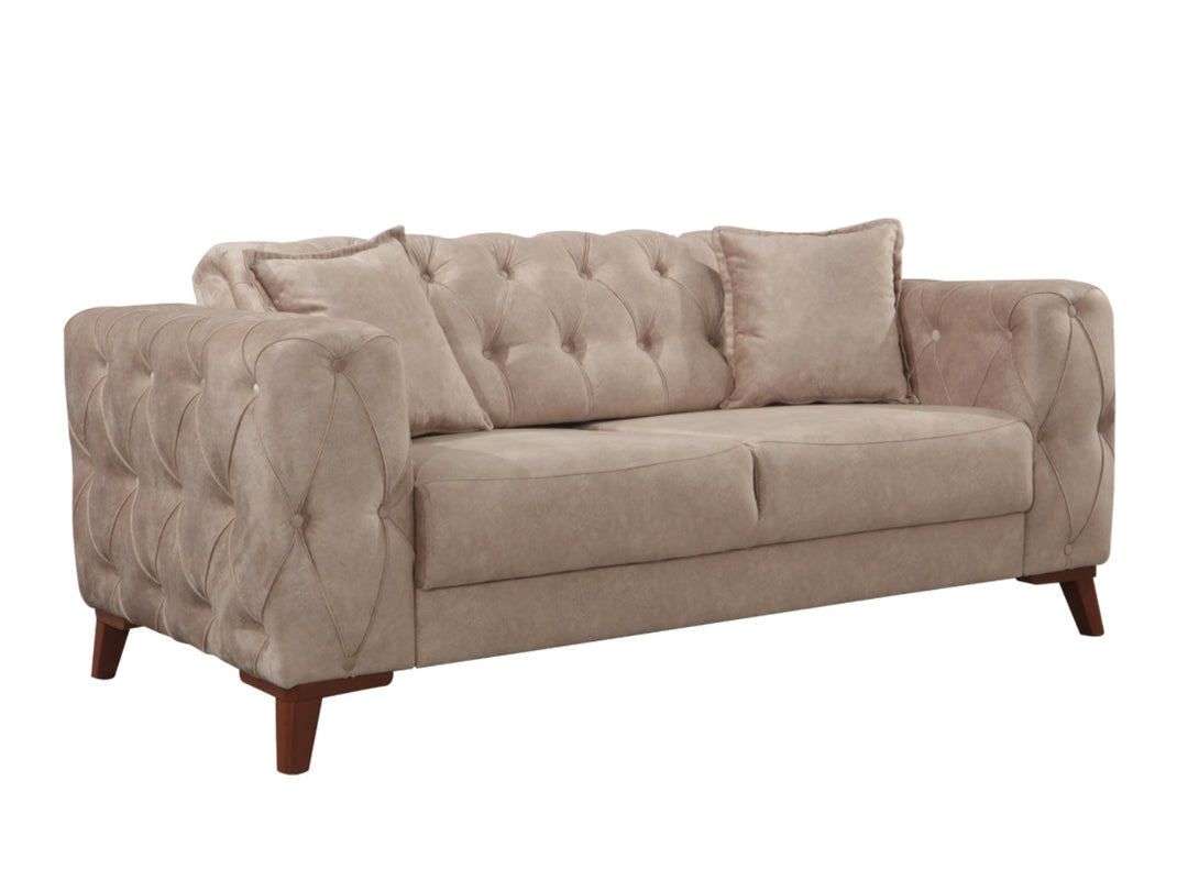 Joza 65" Wide Tufted Extendable Loveseat