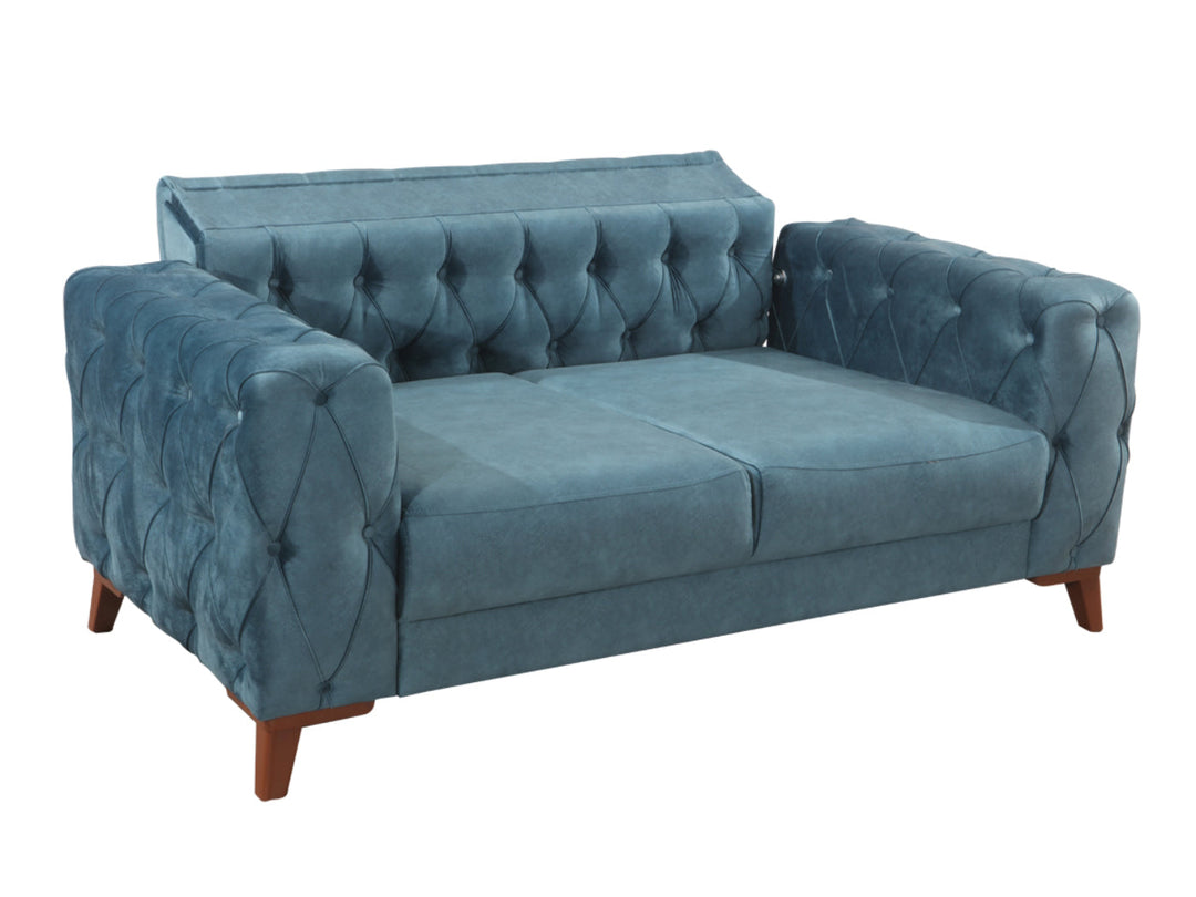 Joza 65" Wide Tufted Extendable Loveseat