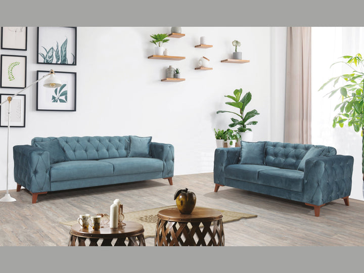 Joza 65" Wide Tufted Extendable Loveseat