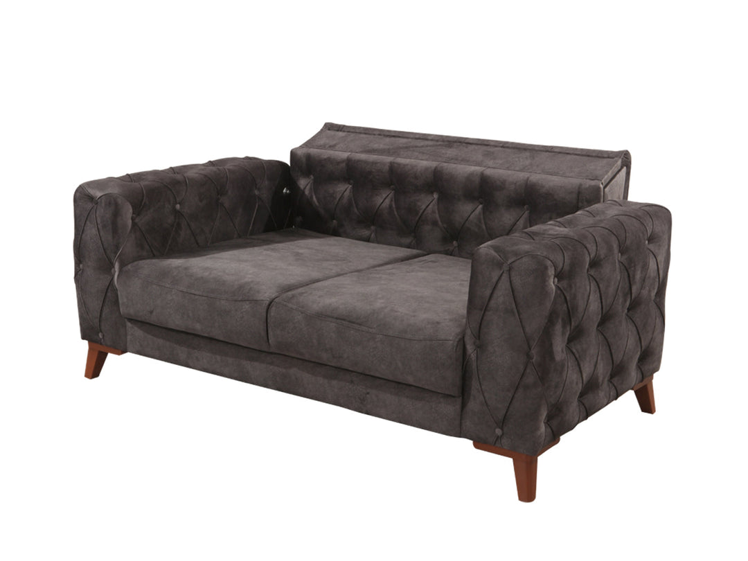 Joza 65" Wide Tufted Extendable Loveseat